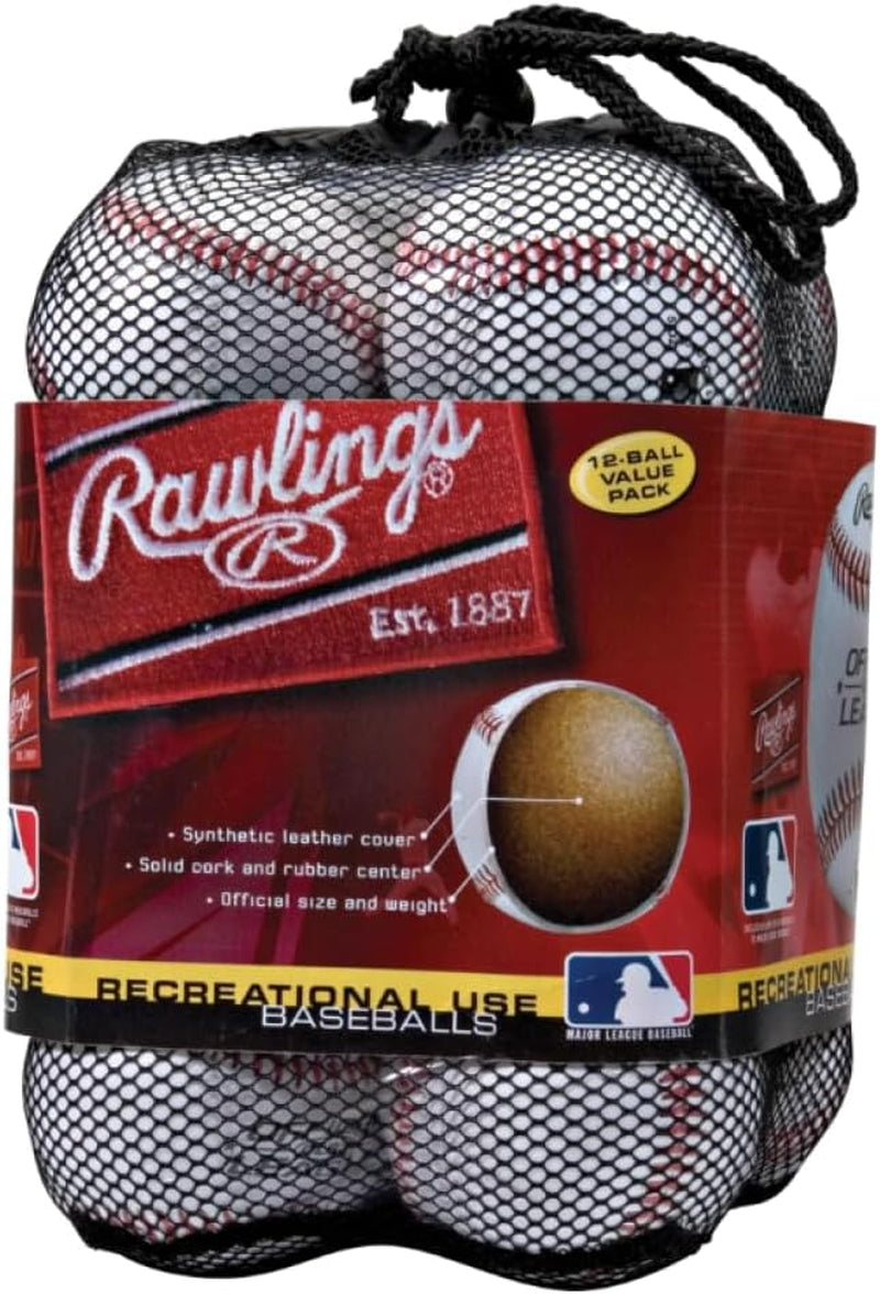 | Official League Recreational Use Practice Baseballs | Youth | Bag of 12 | OLB3BAG12 | 12 Count
