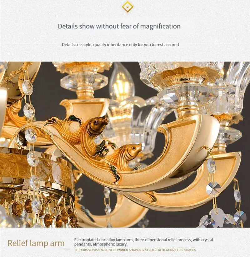Crystal Chandelier Living Dining Room Ceiling Chandelier Bedroom Pendant Light Home Lighting Hanging Lamps for Ceiling