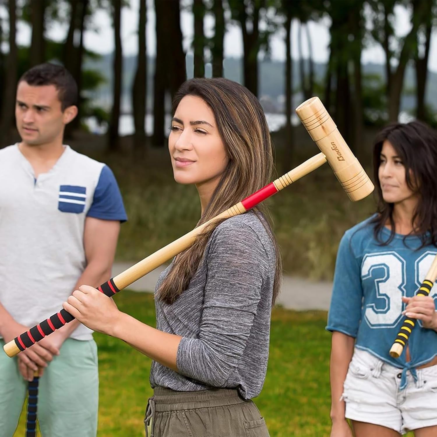 6-Player Champions Croquet Set with Soft Grip Handles Medium