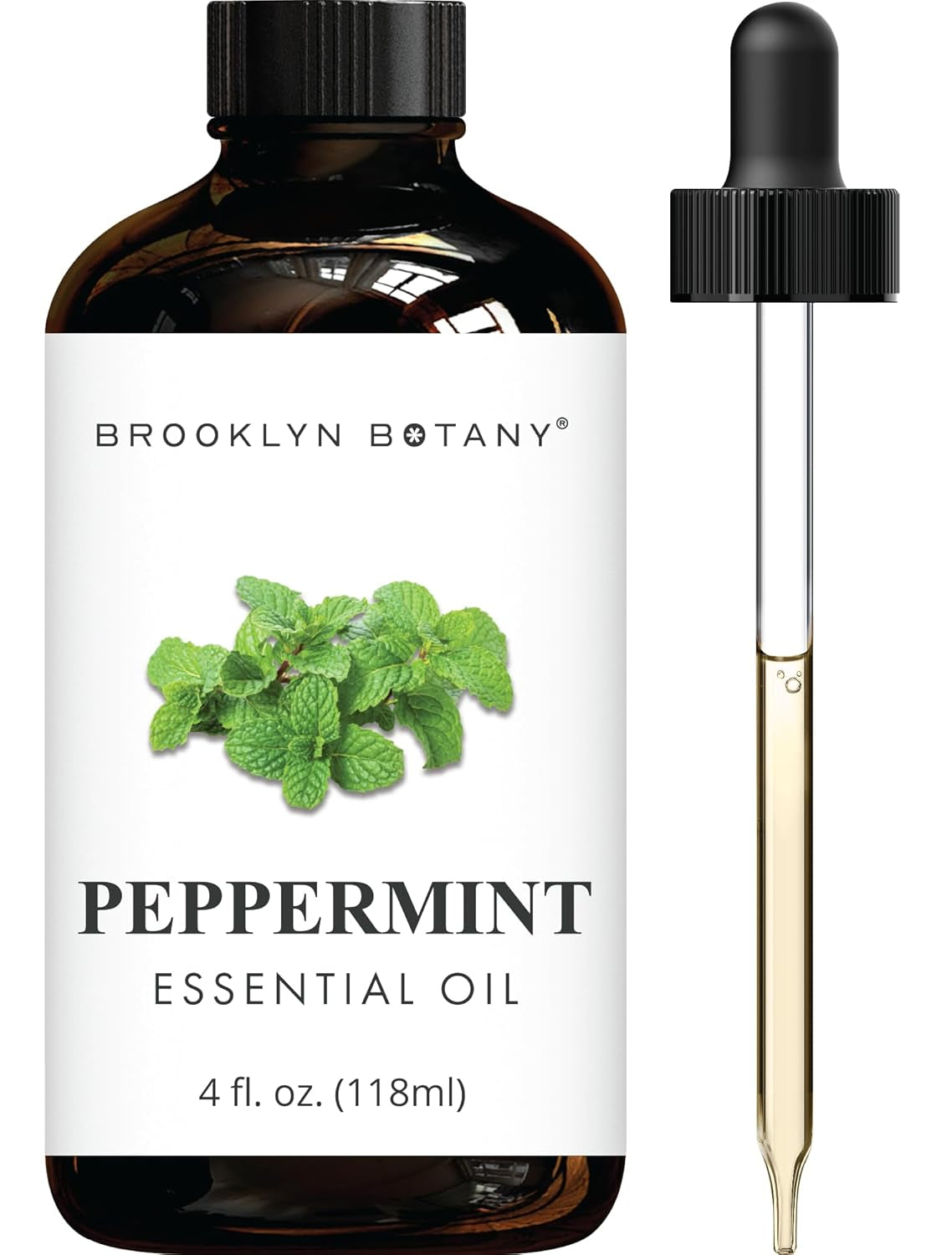 Peppermint Essential Oil - Huge 4 Fl Oz - 100% Pure and Natural - Premium Grade with Dropper - for Aromatherapy and Diffuser