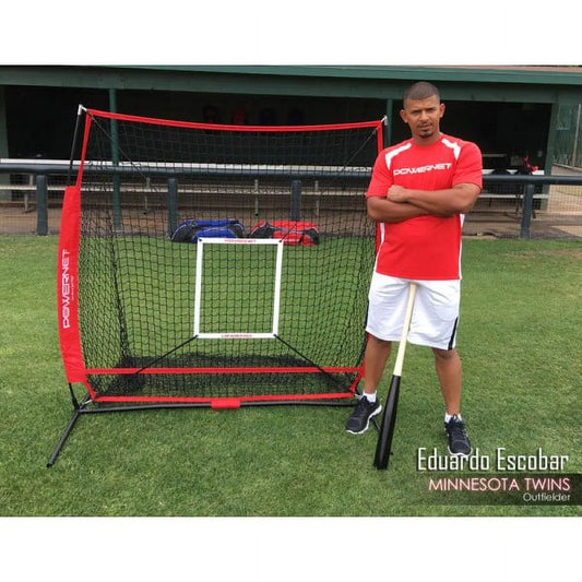 Baseball Net Bundle, 5X5 Hitting & Pitching Net with Baseball Tee, Softball Baseball Training Equipment, Weighted Ball & Bag