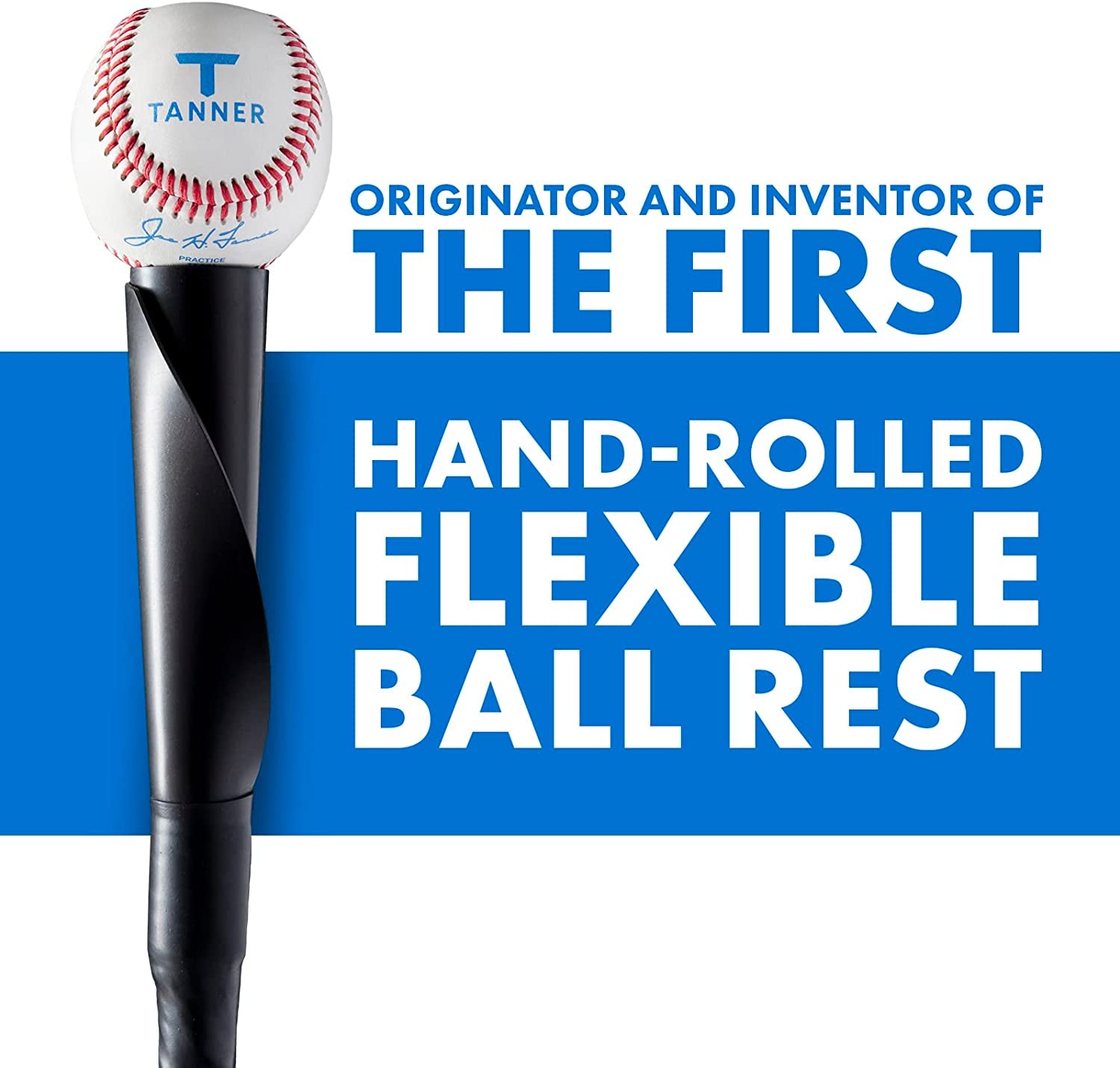 Tee the Original Batting Tee – Adjustable Pro Hitting Tee for Baseball & Softball, Steel Shaft, Composite Base, Hand-Rolled Rubber Top, 26"-43" Height