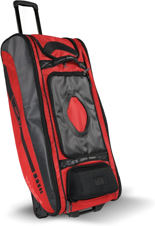 Cadet and Catcher Bag with Wheels and 14 Different Pockets- Softball & Baseball Catchers Bag - Youth Players & Coaches Equipment Gear Bag