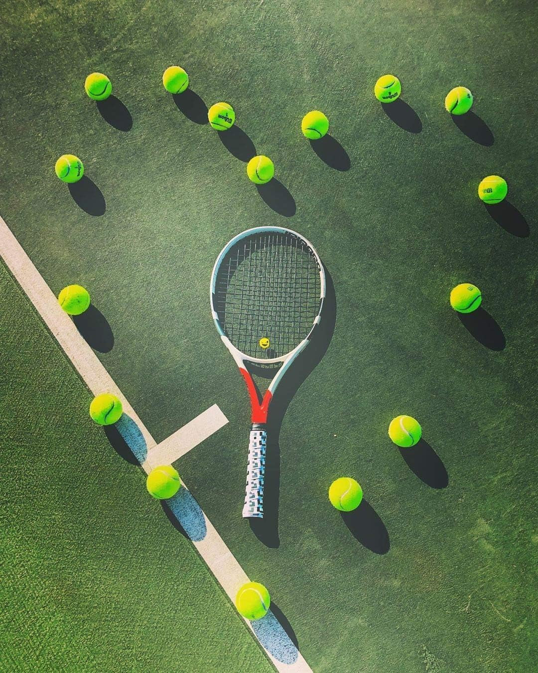 Tennis Racket Grip Tape (6 Grips) Precut & Dry Feel Tennis Grip Designer Overgrip for High Performance