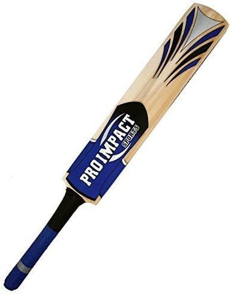 Tennis Ball Cricket Bat - Durable Rubber Sleeve Grip & Full Size Handcrafted in Wood - Ideal Training or Practice for Home or Club Play