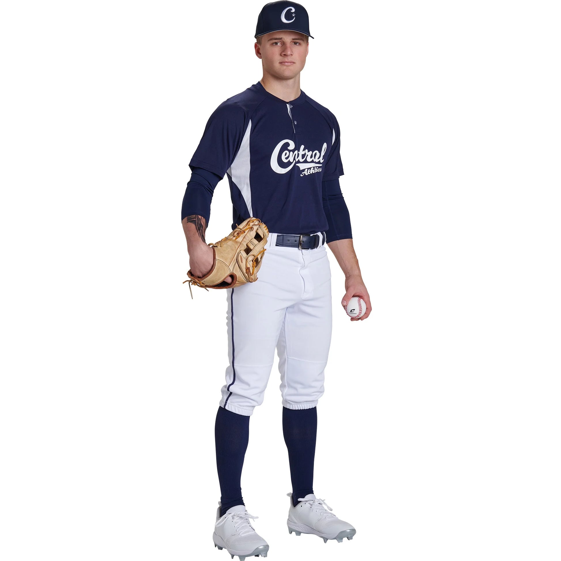 Triple Crown 2.0 Baseball Knickers with Braid, Youth Small, White, Royal