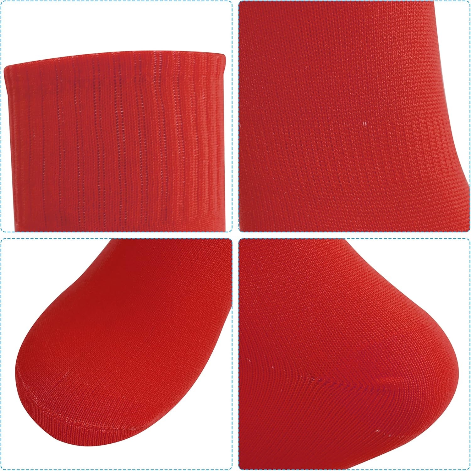 Soccer Socks, Knee High Long Tube Lightweight Solid Color Football Softball Baseball Team Sports Socks, 2/6/12 Pairs