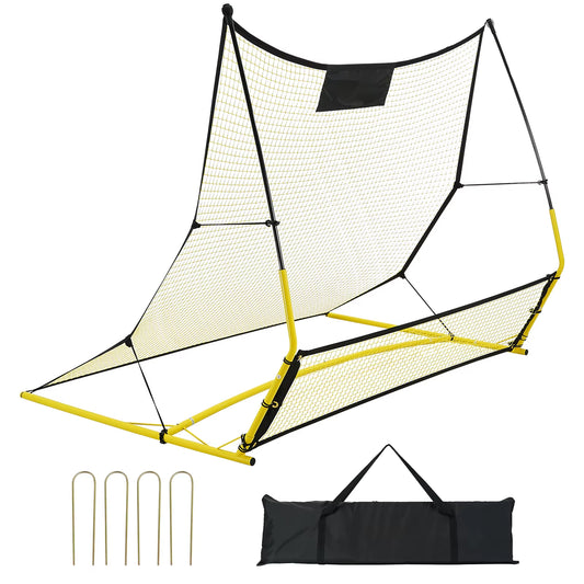 Succebuy Soccer Trainer 2 in 1 Rebounder Net Iron Soccer Practice Equipment Sports Football Rebounder Wall Forteam Solo Training