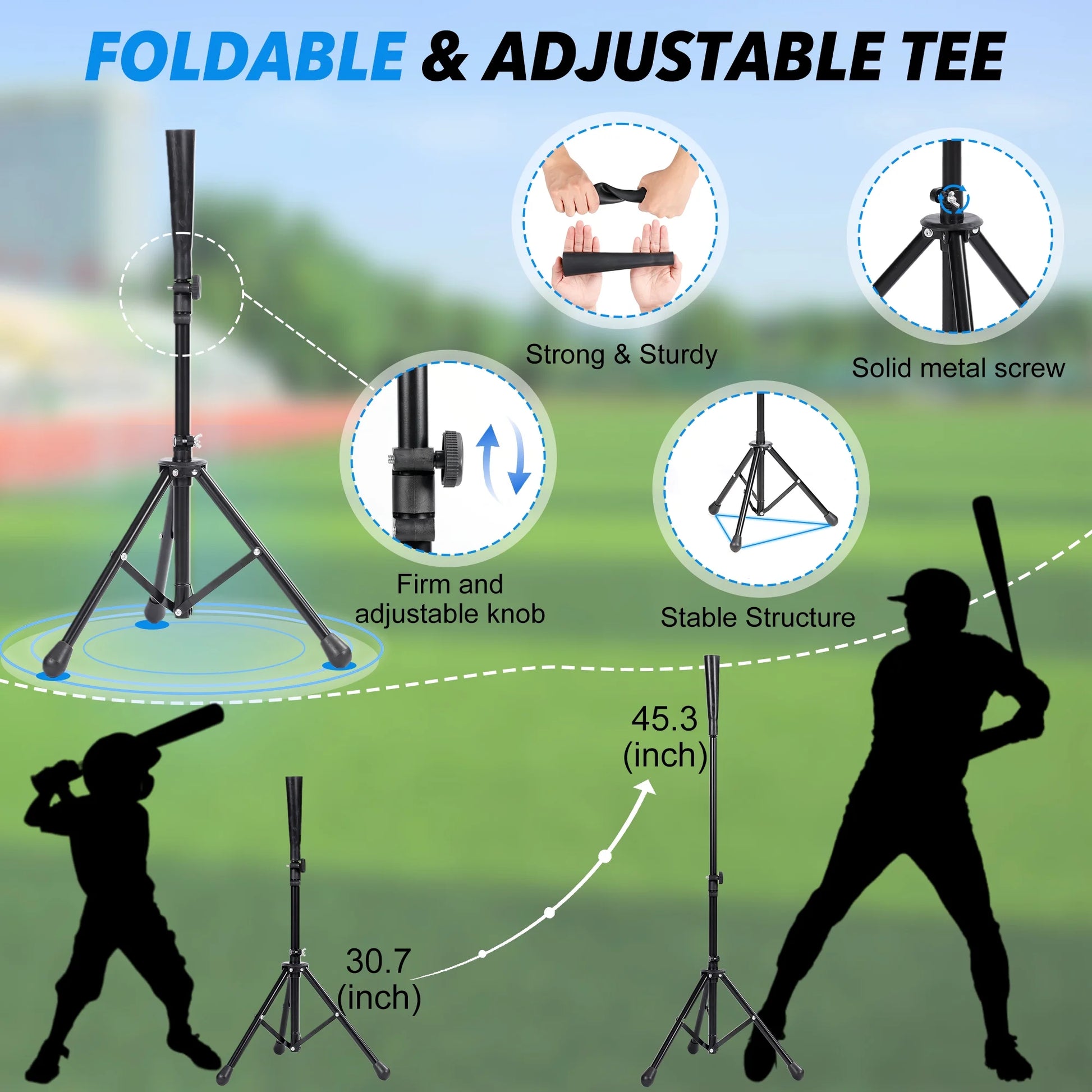 Baseball and Softball Bundle, 7'×7' Baseball Net with Batting Net, Baseball Tee, Caddy, 2 Strike Zone, Carry Bag, Baseball Practice Net for Batting Hitting and Pitching