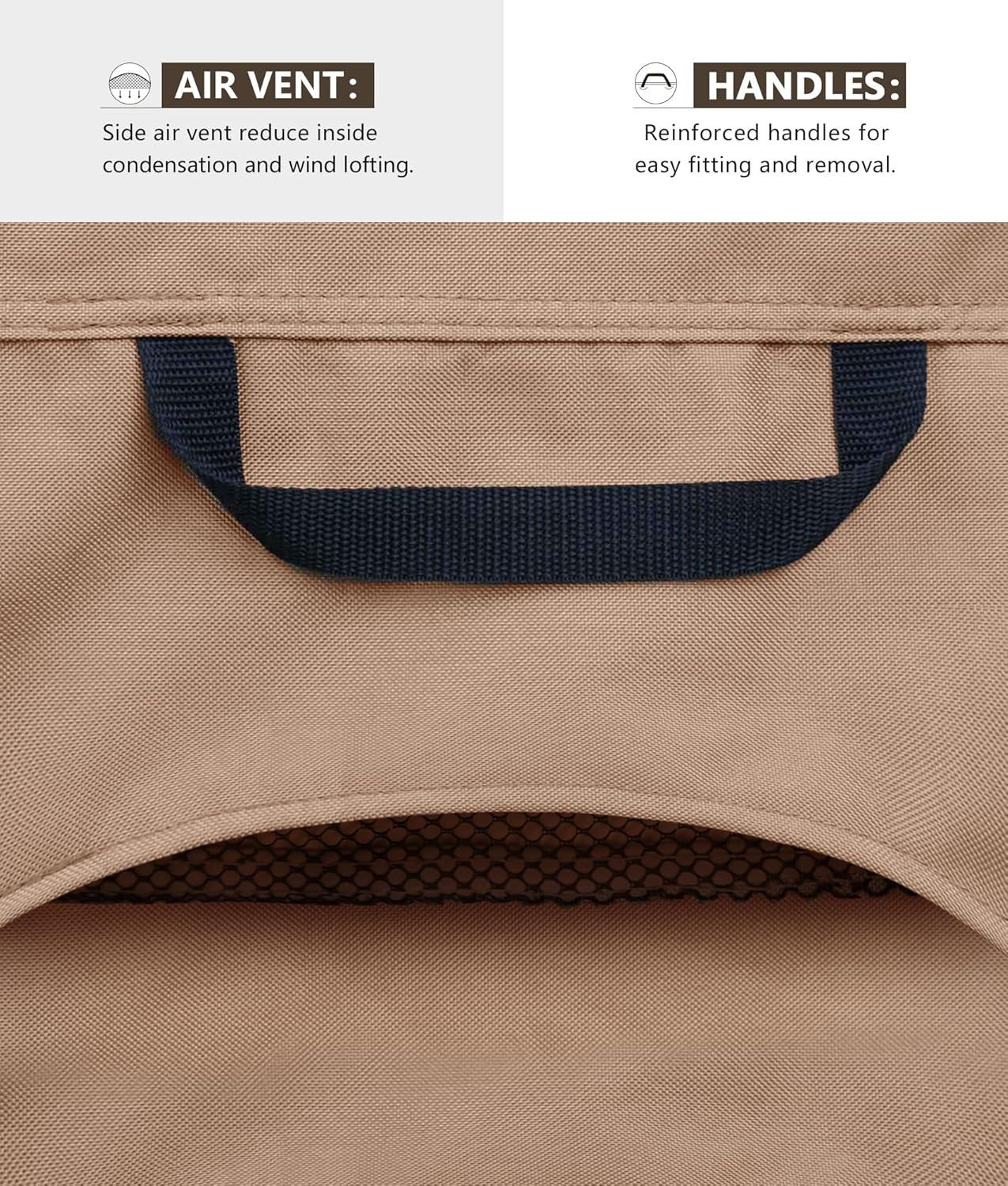 Rectangular Gas Fire Pit Table Cover 48X28 Inch Waterproof Heavy Duty Firepit Cover