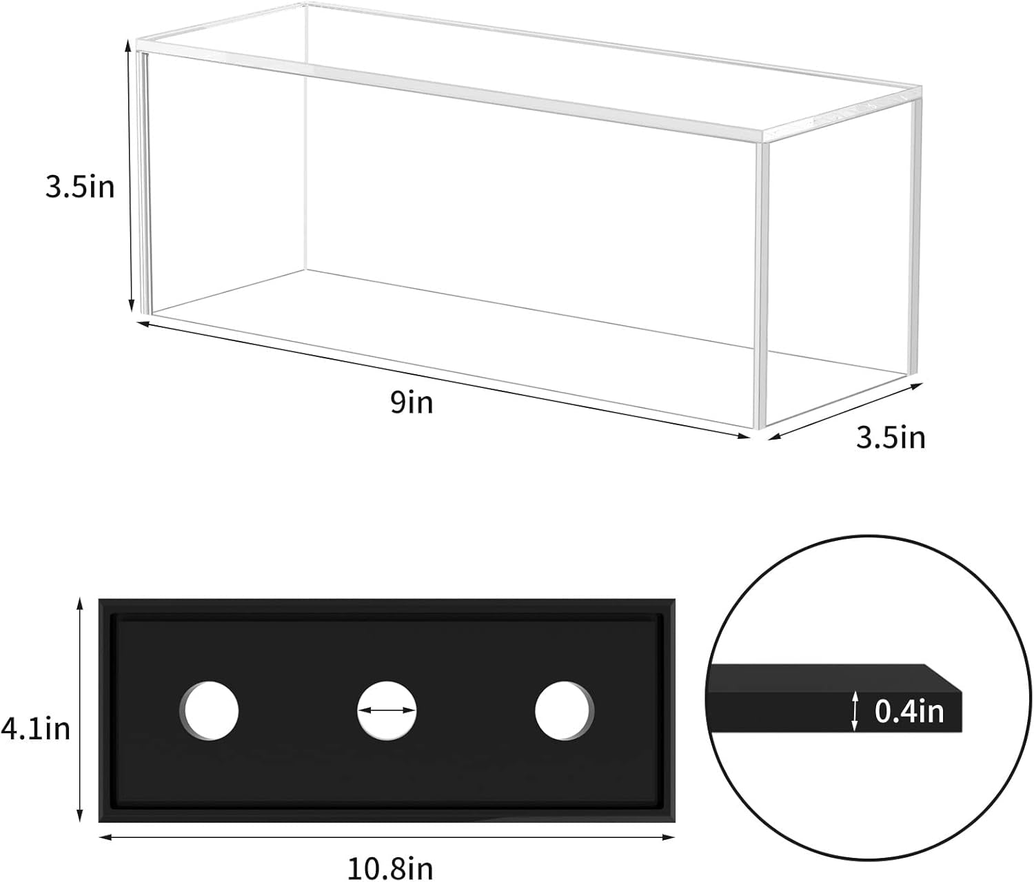 Baseballs Memorabilia Display Cases,Acrylic Cube Baseball Box with Black Base,Uv Protection Baseball Organize Stand for Official Size Ball