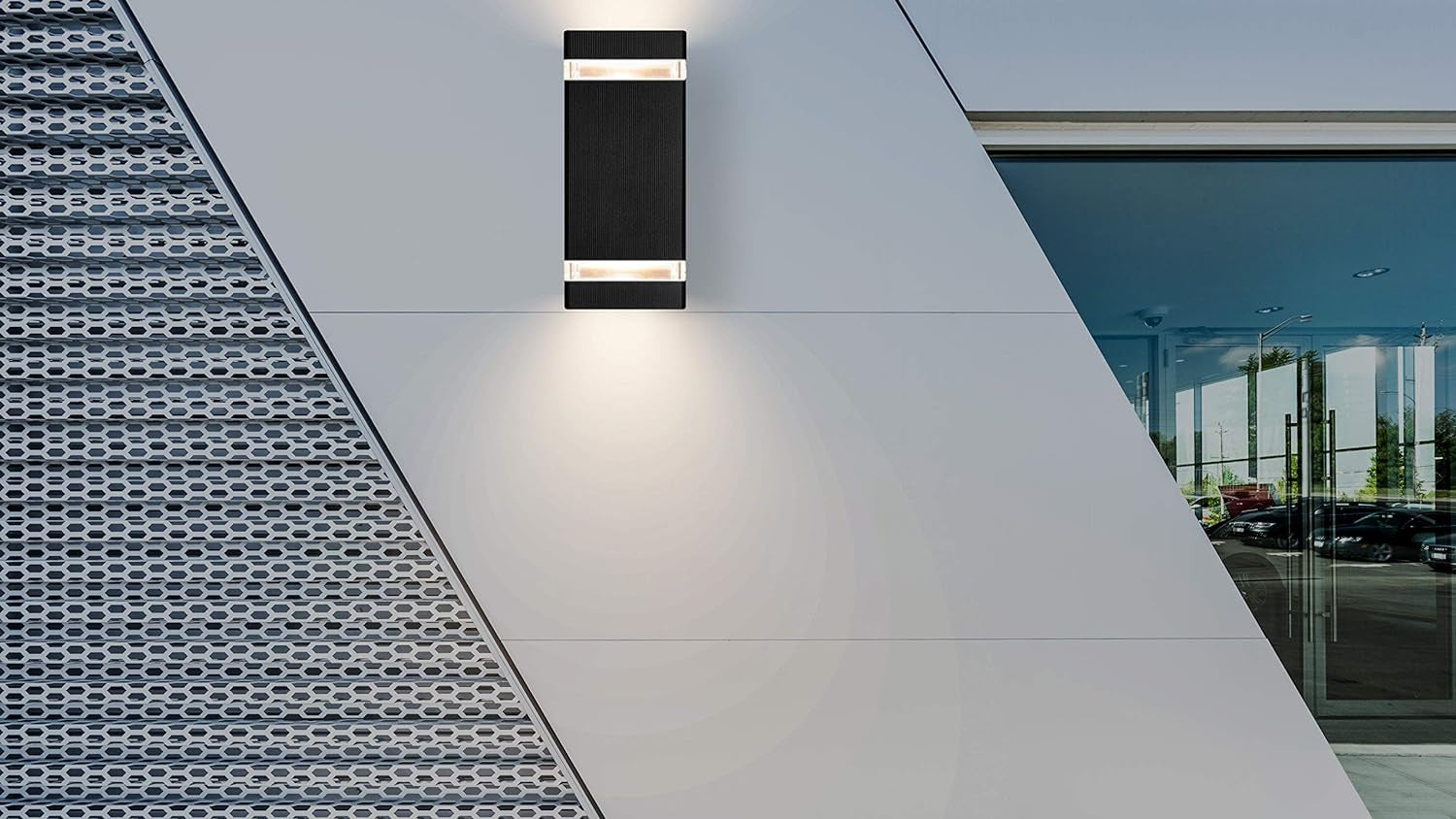 2 Pack LED Square up and down Lights Outdoor Wall Light,Body in Aluminum Waterproof Outdoor Wall Lamps,3000K 5W with Certificate ETL