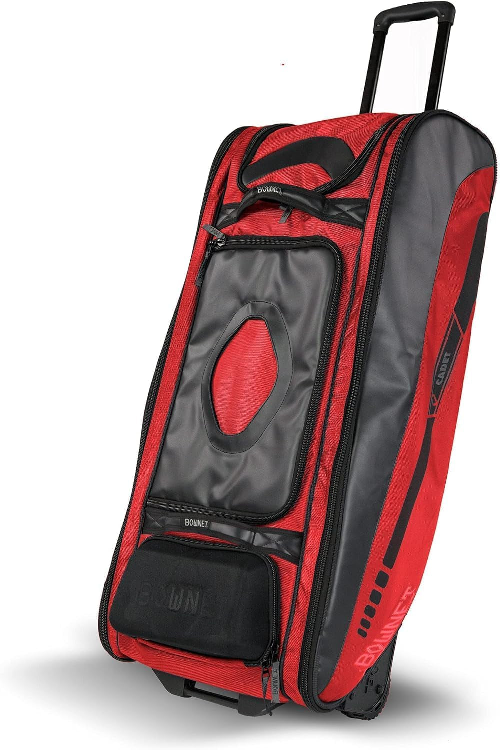 Cadet and Catcher Bag with Wheels and 14 Different Pockets- Softball & Baseball Catchers Bag - Youth Players & Coaches Equipment Gear Bag