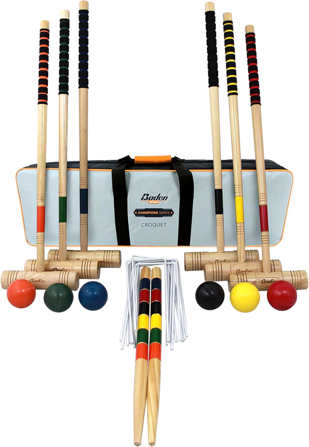 6-Player Champions Croquet Set with Soft Grip Handles Medium