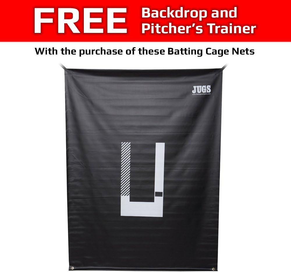 Batting Cage Nets: #60 Twisted Knotted Black Polyethylene. Heavy Duty, Commercial Grade