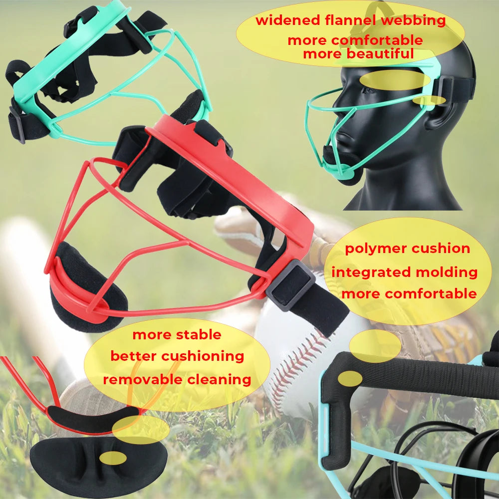 Softball Face Mask Durable Defensive Softball Fielder'S Mask Lightweight Girls Women Protective Softball Infielder'S Face Shield