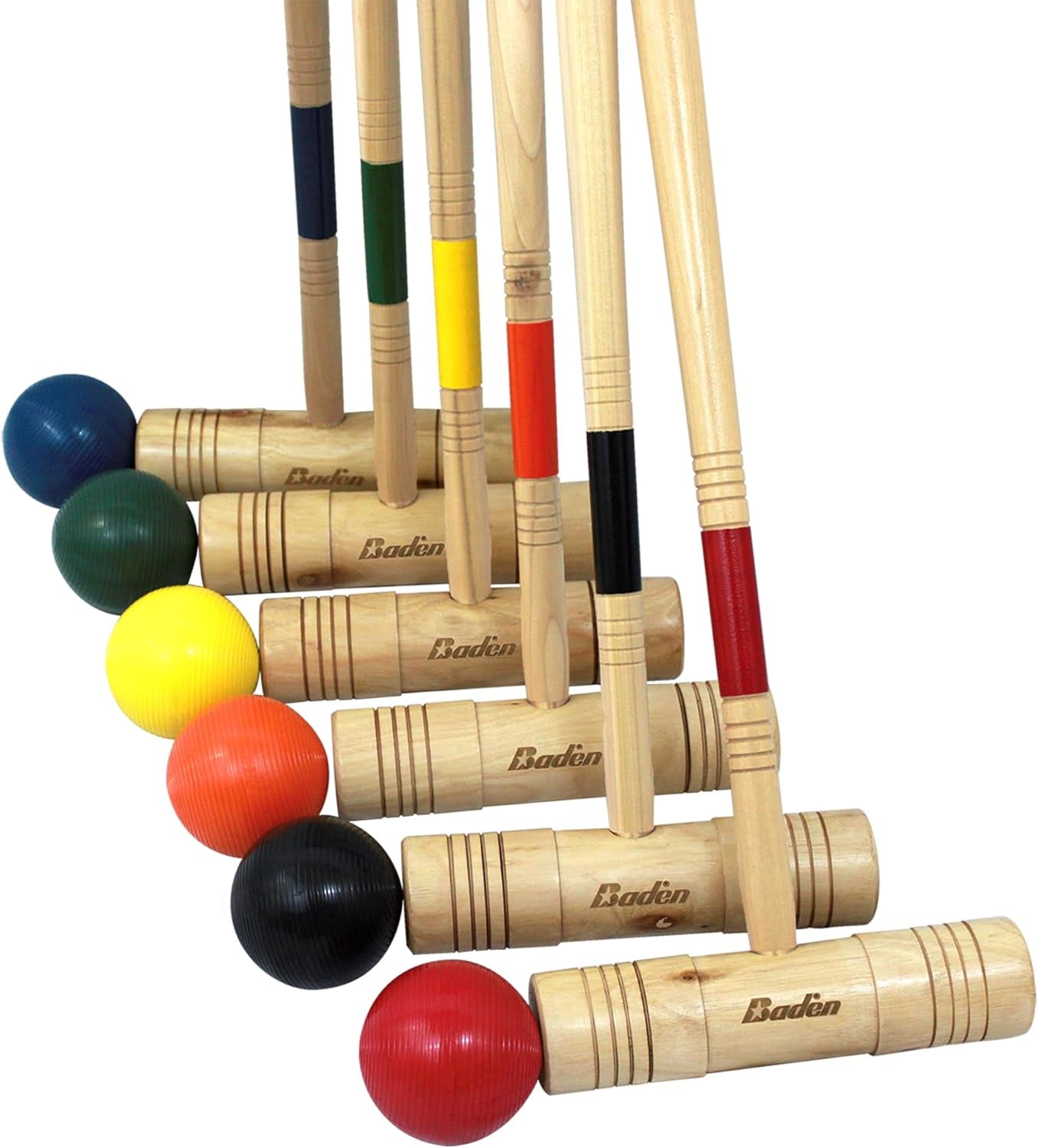 6-Player Champions Croquet Set with Soft Grip Handles Medium