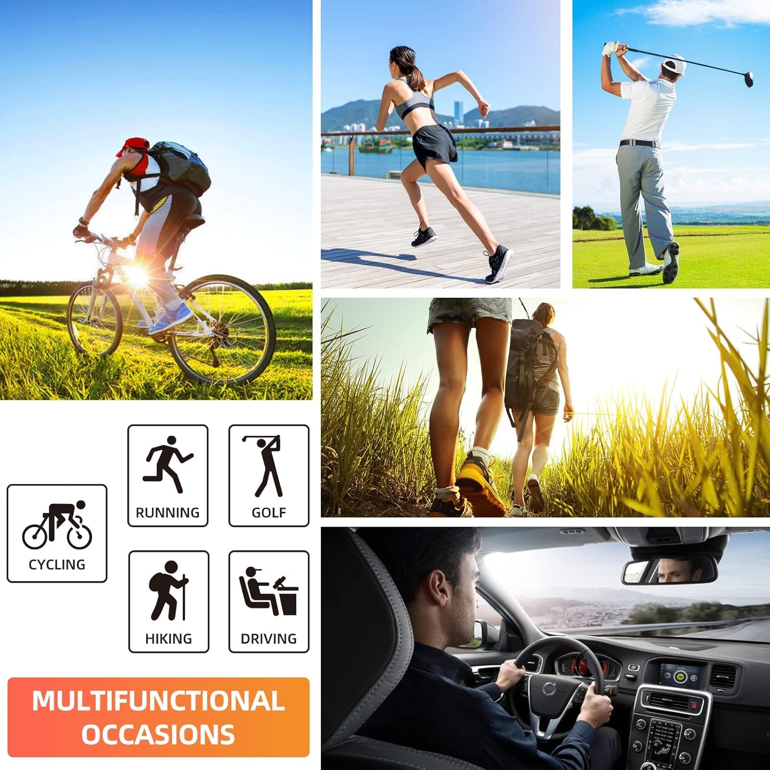 Polarized Sports Sunglasses with 1 or 5 Lenses,Men Women Youth Cycling Sun Glasses for Running Baseball Golf Driving Fishing