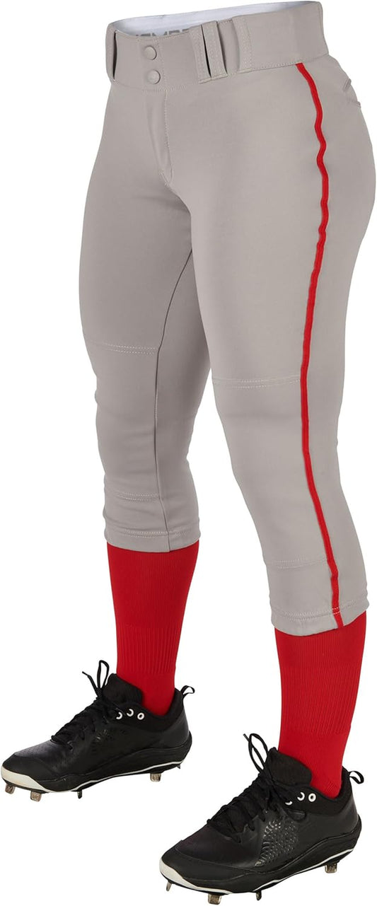 Women'S Tournament Low Rise Softball Pants with Side Piping
