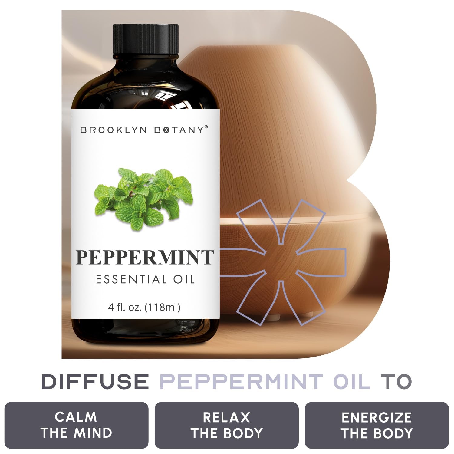 Peppermint Essential Oil - Huge 4 Fl Oz - 100% Pure and Natural - Premium Grade with Dropper - for Aromatherapy and Diffuser