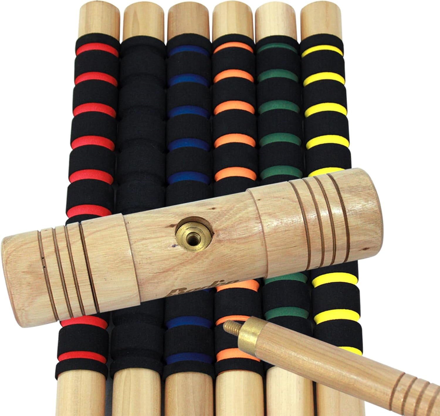 6-Player Champions Croquet Set with Soft Grip Handles Medium