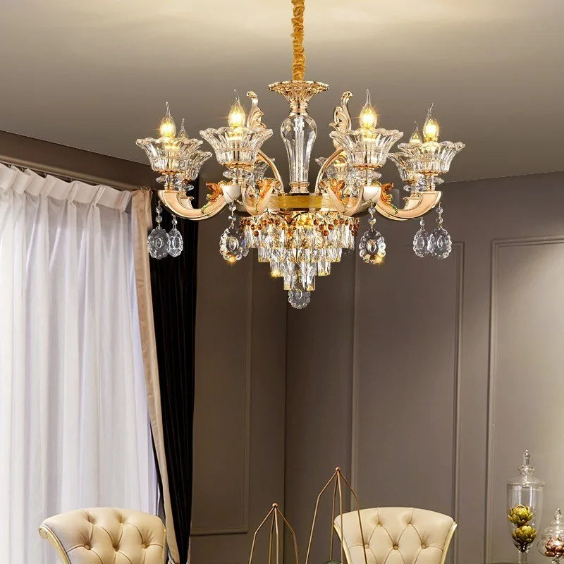 Crystal Chandelier Living Dining Room Ceiling Chandelier Bedroom Pendant Light Home Lighting Hanging Lamps for Ceiling