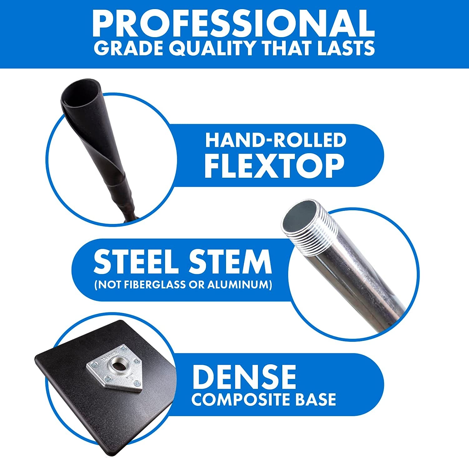 Tee the Original Batting Tee – Adjustable Pro Hitting Tee for Baseball & Softball, Steel Shaft, Composite Base, Hand-Rolled Rubber Top, 26"-43" Height