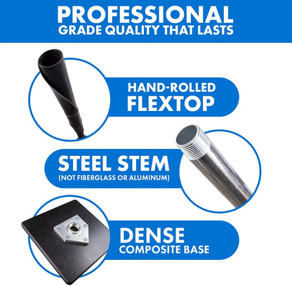 Tee the Original Batting Tee – Adjustable Pro Hitting Tee for Baseball & Softball, Steel Shaft, Composite Base, Hand-Rolled Rubber Top, 26"-43" Height